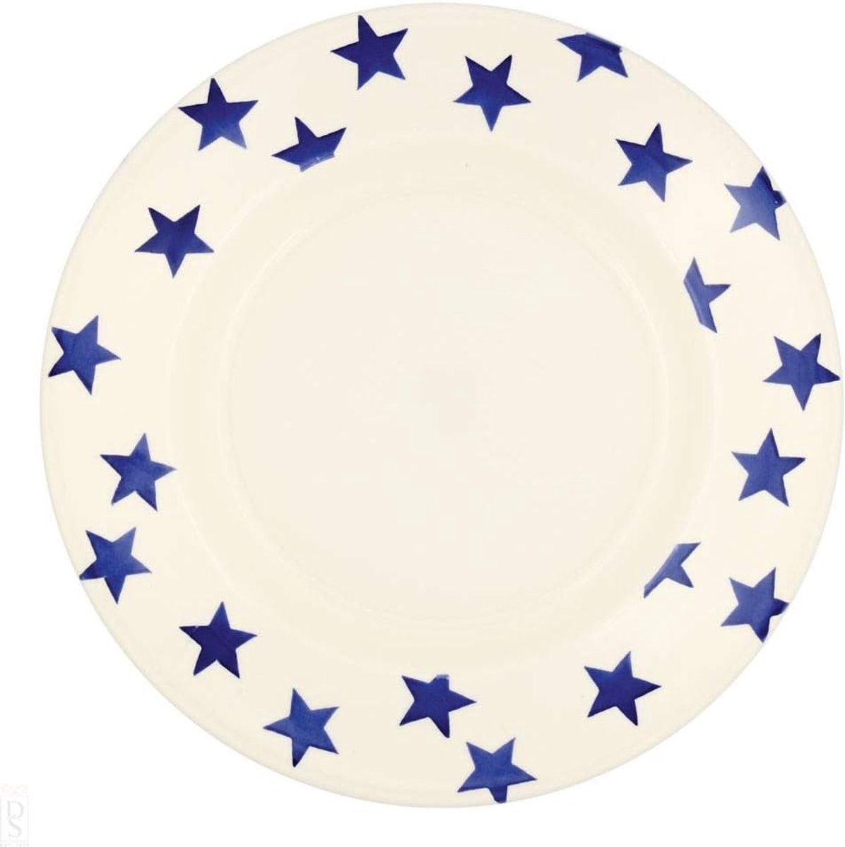 Oversized Gebaksbord Blauwe Ster - Diameter 26,5 cm - Keramiek