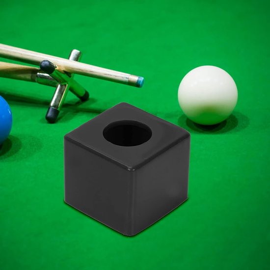 Biljartkrijt Houder - Krijt Case - Keu Onderhoud - Licht Draagbaar - 3x3x4cm - Zwart — afbeelding 5