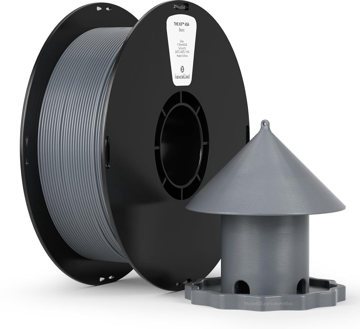 3D Printer Filament - Kunststof Spoel - Buiten Printen - Weerbestendig Materiaal - 1.75mm 1kg - Grijs