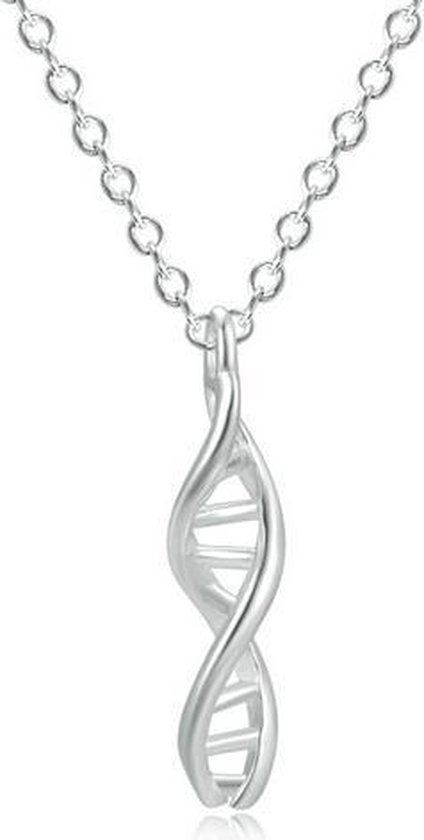 Geshe - Zilveren ketting DNA double helix- zilver 925 | bol.com