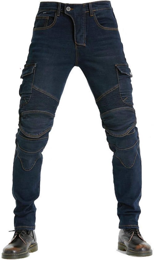 Beschermende Motorbroek Heren Dames - Verstevigde Biker Jeans met Armor