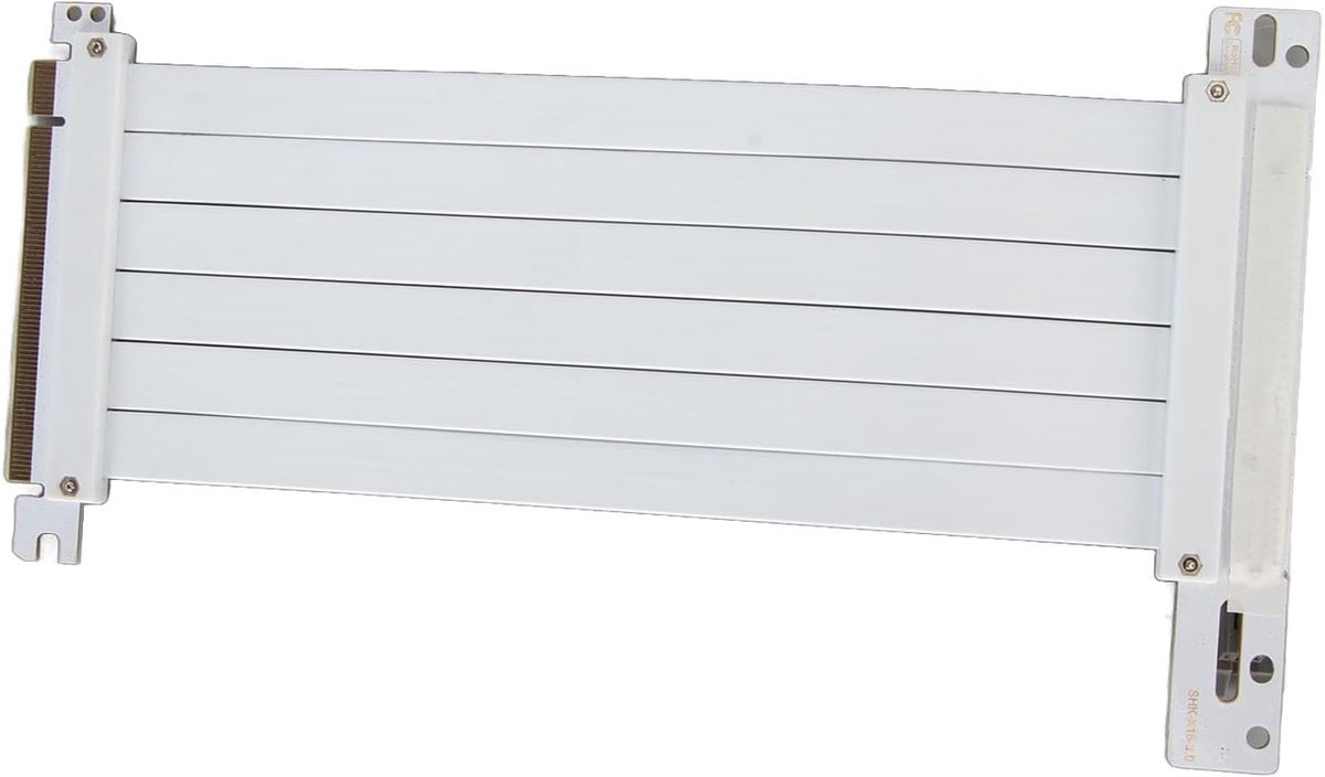 PCIE Riser Kabel - Verlengkaart GPU - Computer Bouw - 90 Graden Hoek - 18 x 9 cm - Wit