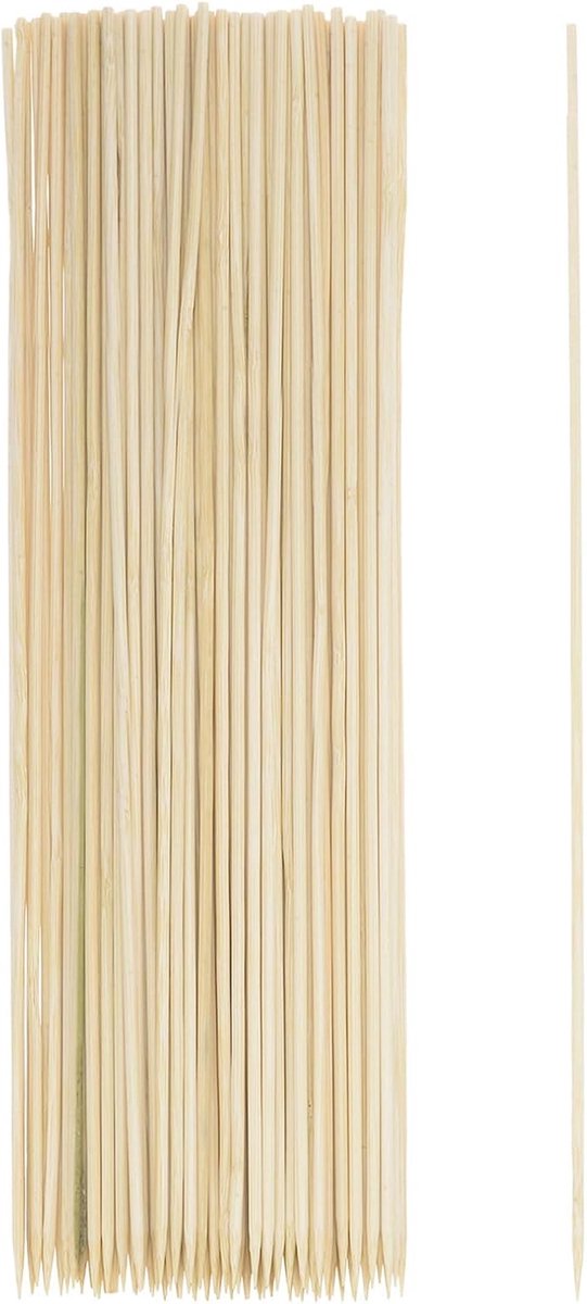 900x Bamboe Houten Spiesjes 35cm (3mm) - Stevige BBQ Prikkers voor Barbecue, Fruit & Cocktail