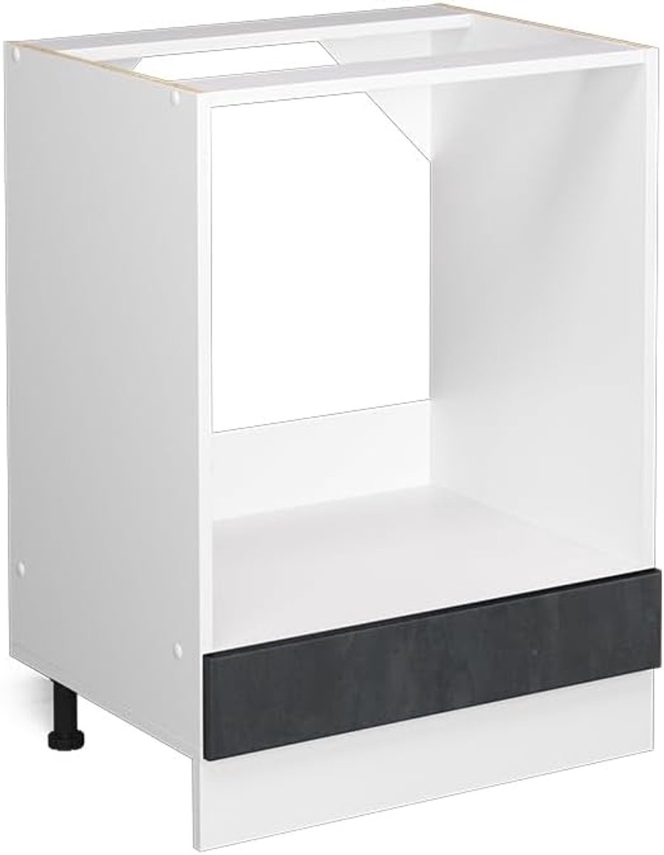 Ovenkast 60 cm Zwart Beton/Wit - Modulaire Keukenmodule voor Inbouwapparatuur