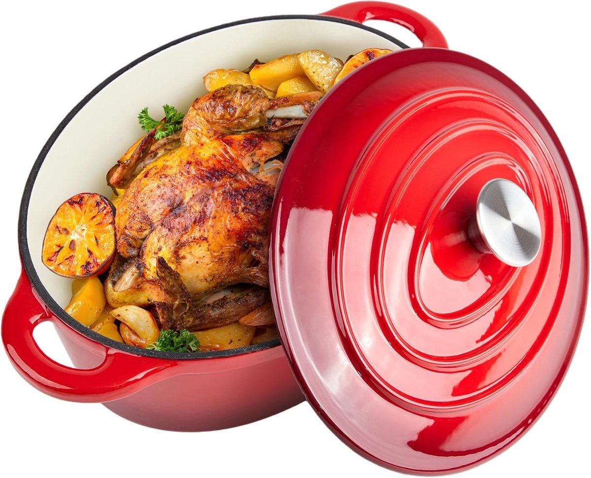 Ovale Nederlandse Oven 5.5 QT Gietijzer Pan