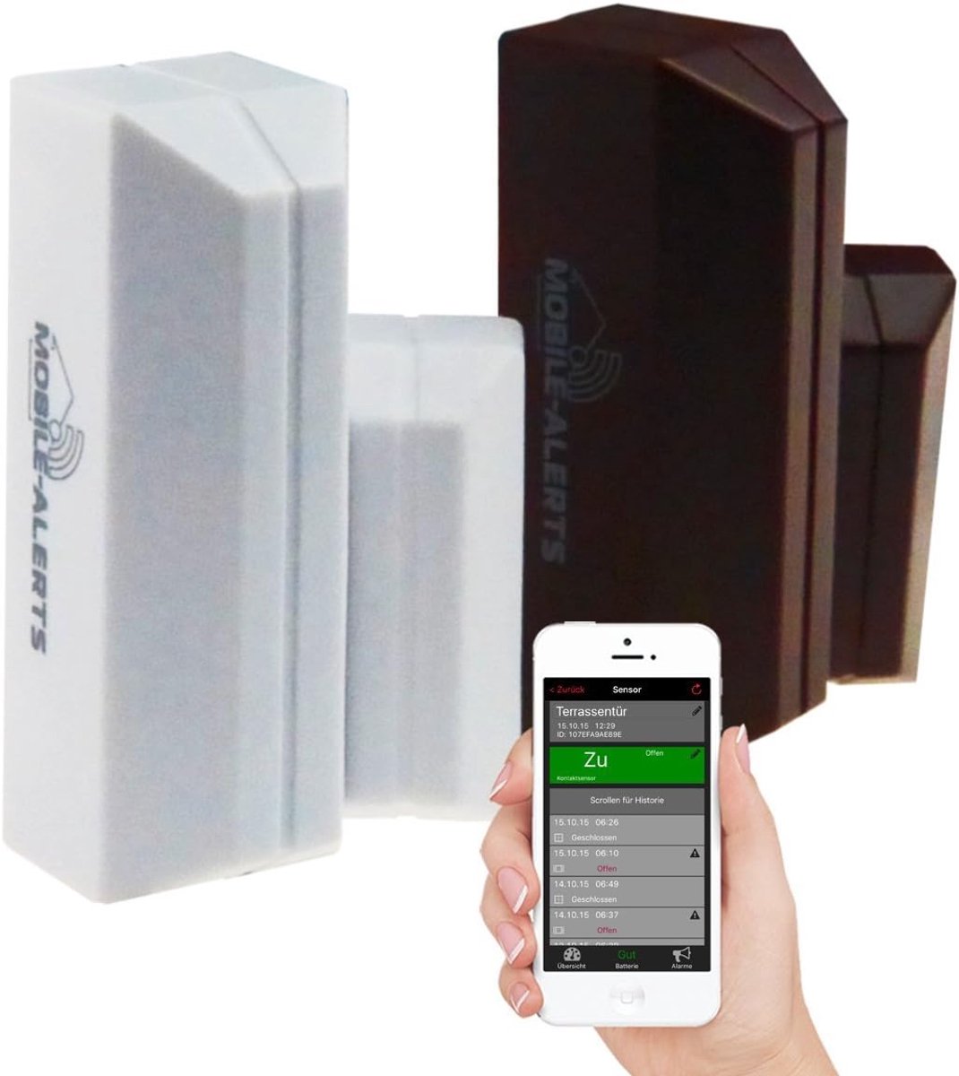Raamcontact Set - Deur Sensor - Veiligheid Thuis - Mobiele Alerts - 5.2 x 1.7 x 3.1 cm - Neutrale Kleur