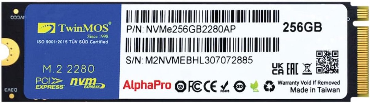 Interne SSD - Harde Schijf - Sneller Opstarten - NVMe PCIe Gen3x4 - M.2 2280 - Zwart