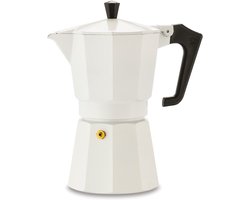 Italiaans koffiezetapparaat - PEZZETTI - ITALEXPRESS - Aluminium - 6 kopjes - Wit