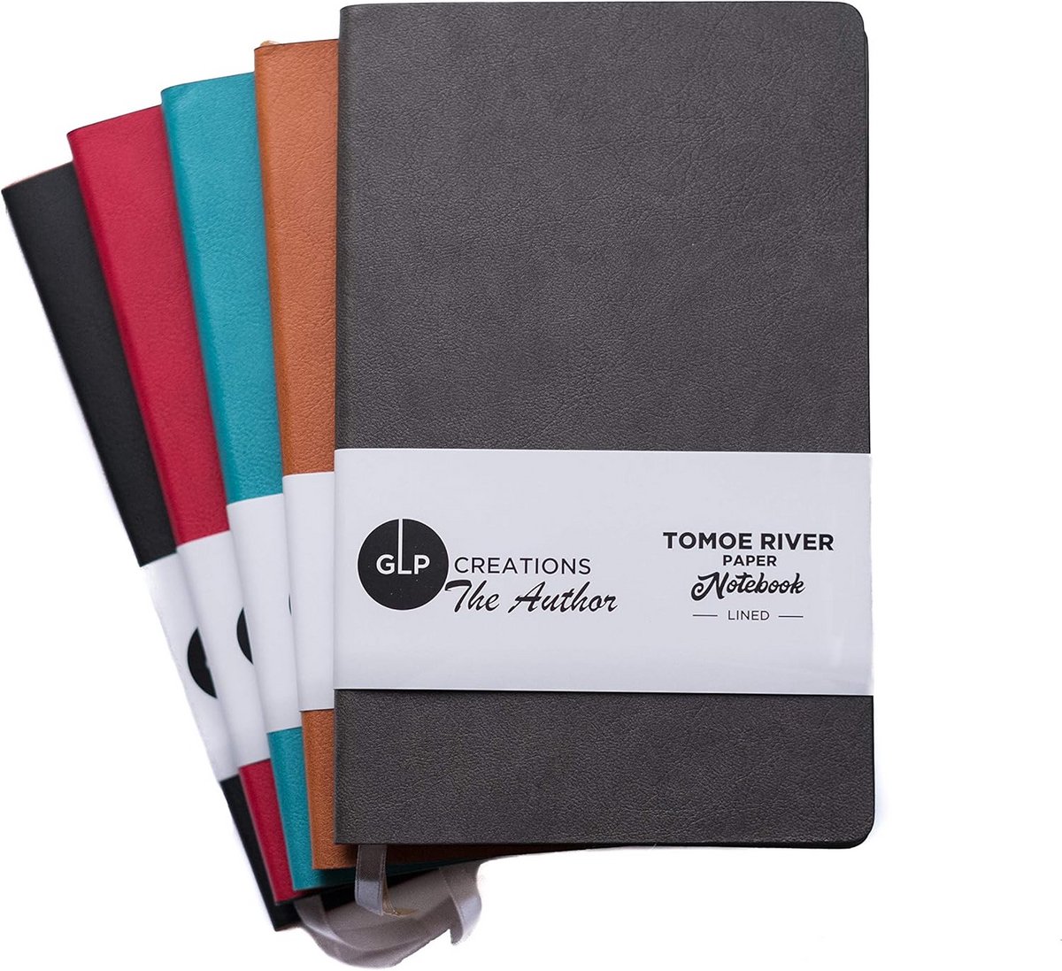Notitieboek met Tomoe River Papier, Gevoerd Liniaal, Antraciet