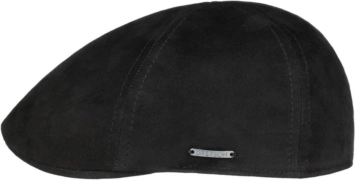 Heren Platte Pet van Suède Leer met Voering - Comfortabele Flat Cap voor Zomer en Winter