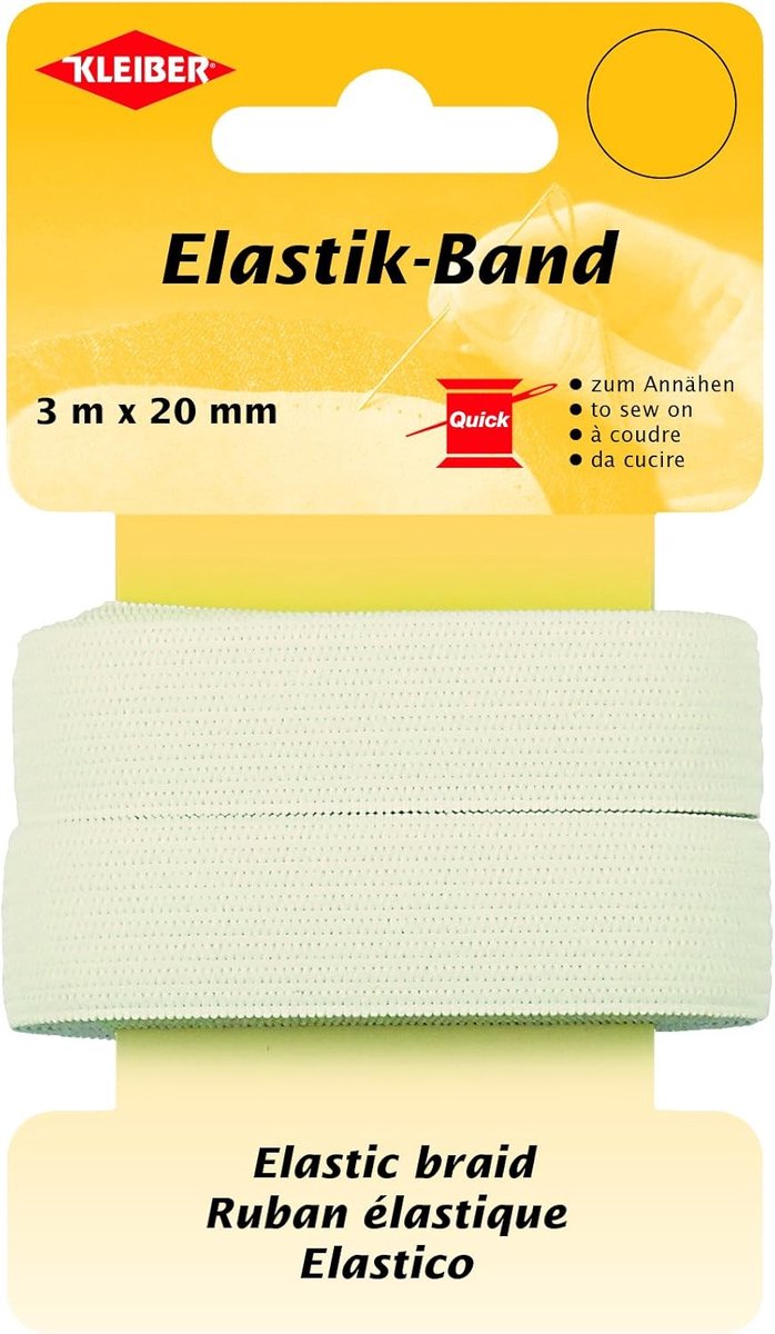 Brede Elastische Band Wit voor Kleding en DIY Projecten