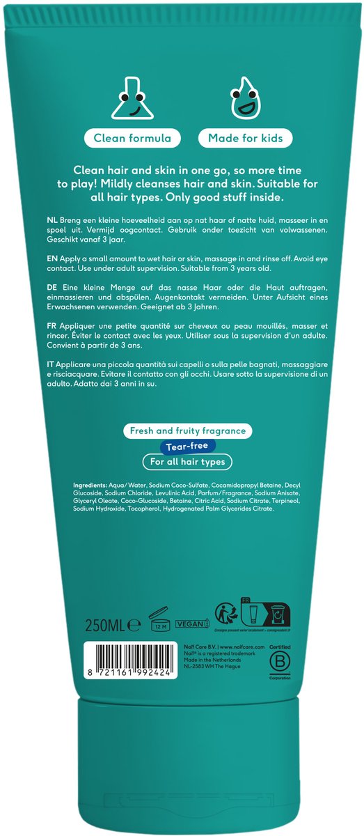 Naïf Kids - 2-in-1 Shampoo en Body Wash - 2x250ml van Merkloos — afbeelding 5