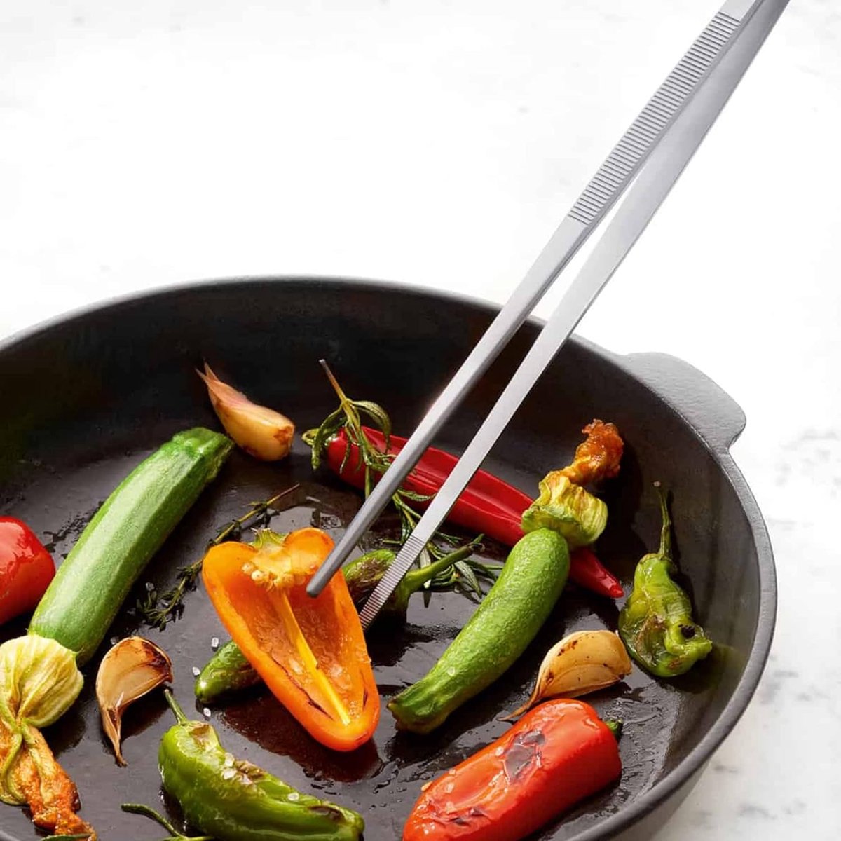 Lange Grillpincet RVS 35 cm voor BBQ en Koken