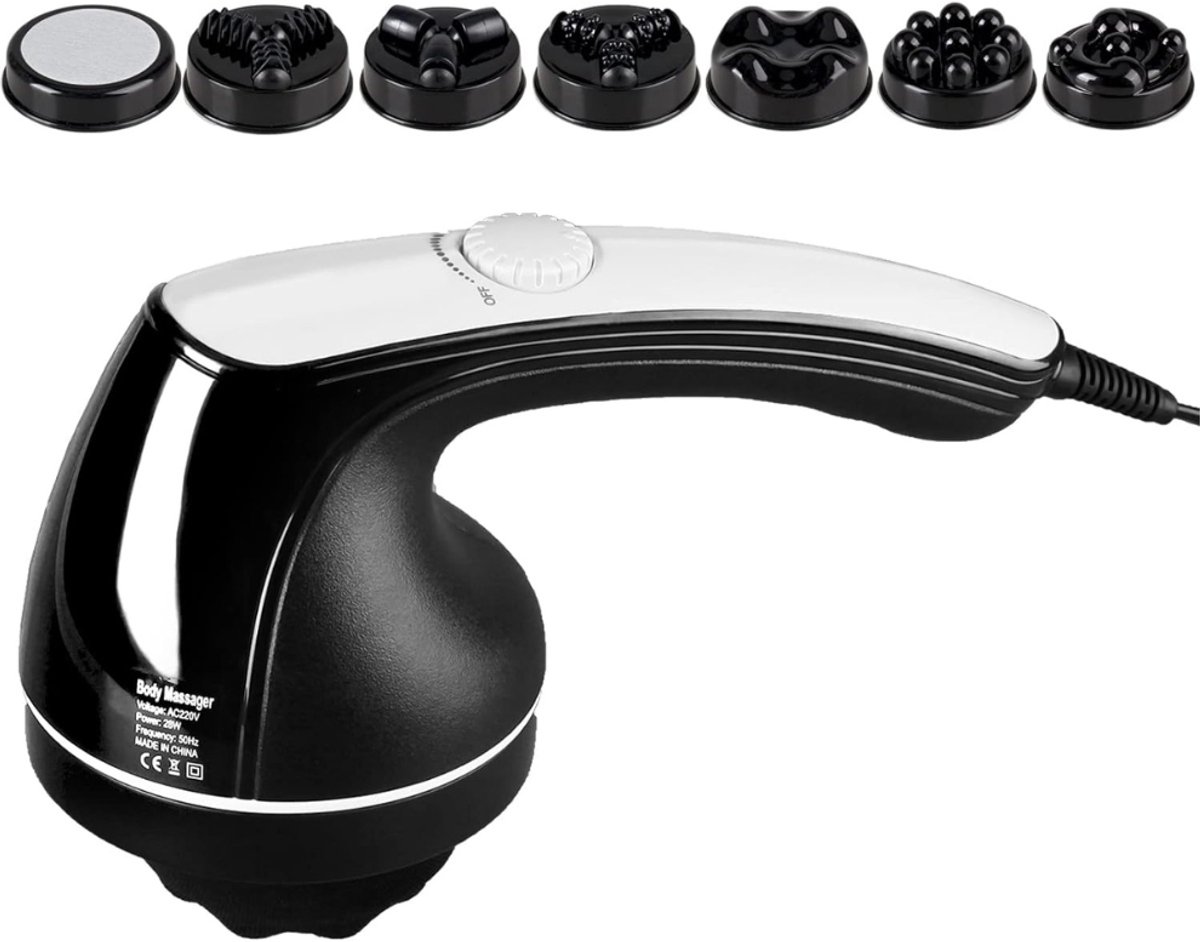 Aurixi® Handmassage Apparaat - Hand Massage – Handverwarmers – Tegen Gewrichtspijn - Massager – Massageapparaat – Acupresuur + Puntmassage – Traploze regeling Van Intensiteit - Wit - 20cm x 5cm x 5cm