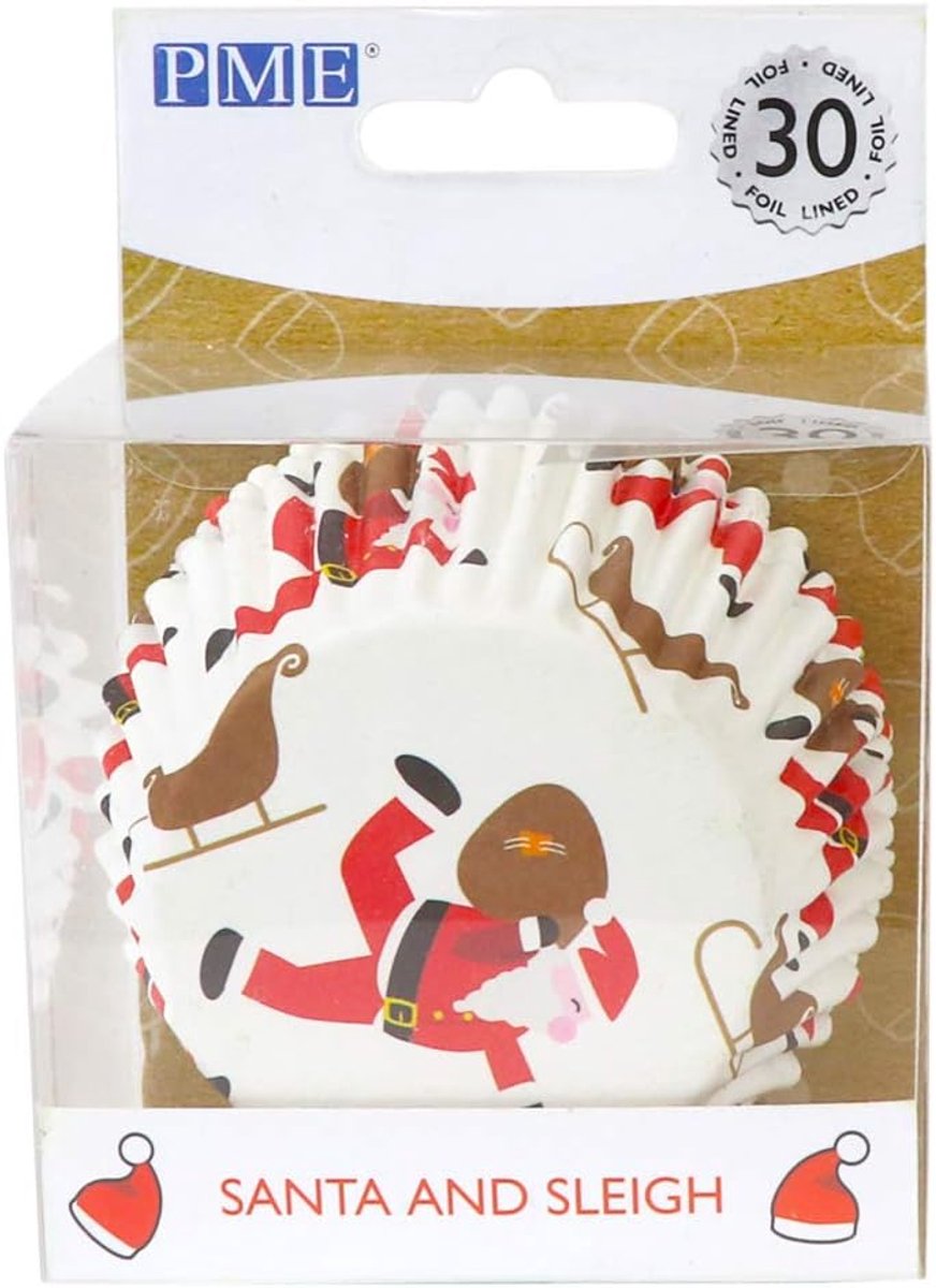 Set van 805 Papieren Bakvormpjes Kerstman en Slee - Voor Muffins en Cupcakes