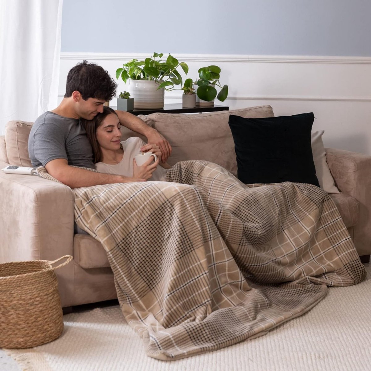 DYNA® Elektrische onderdeken - Onderdeken - Elektrische onderdeken 1 persoons - Beige - 180cm x 140cm x 1cm – foto 7