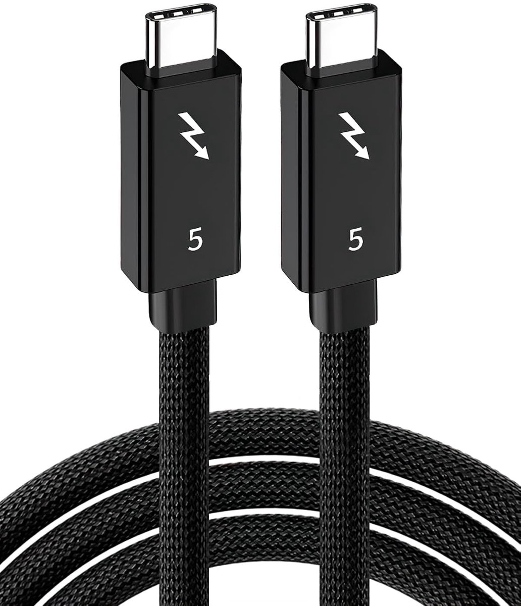Krachtige Thunderbolt 5.0 USB-C Kabel 240W Snelladen en 120 Gbit/s Dataoverdracht 1 Meter