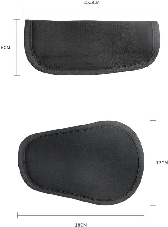Autogordel Beschermers Set - 3 Stuks Gordelhoezen met Schouderkussen - Universele Gordelbeschermer voor Auto, Kinderwagen & Autostoel - Zwart van Merkloos — afbeelding 4