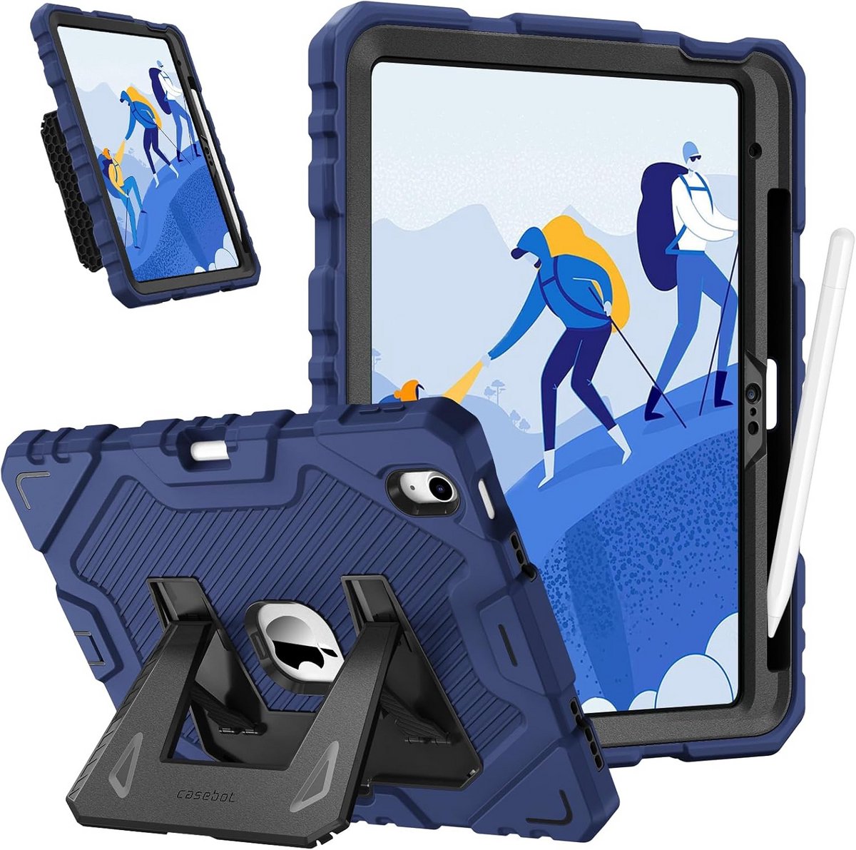 Kinderhoes voor iPad 11e en 10e Generatie Schokbestendig met Standaard Blauw