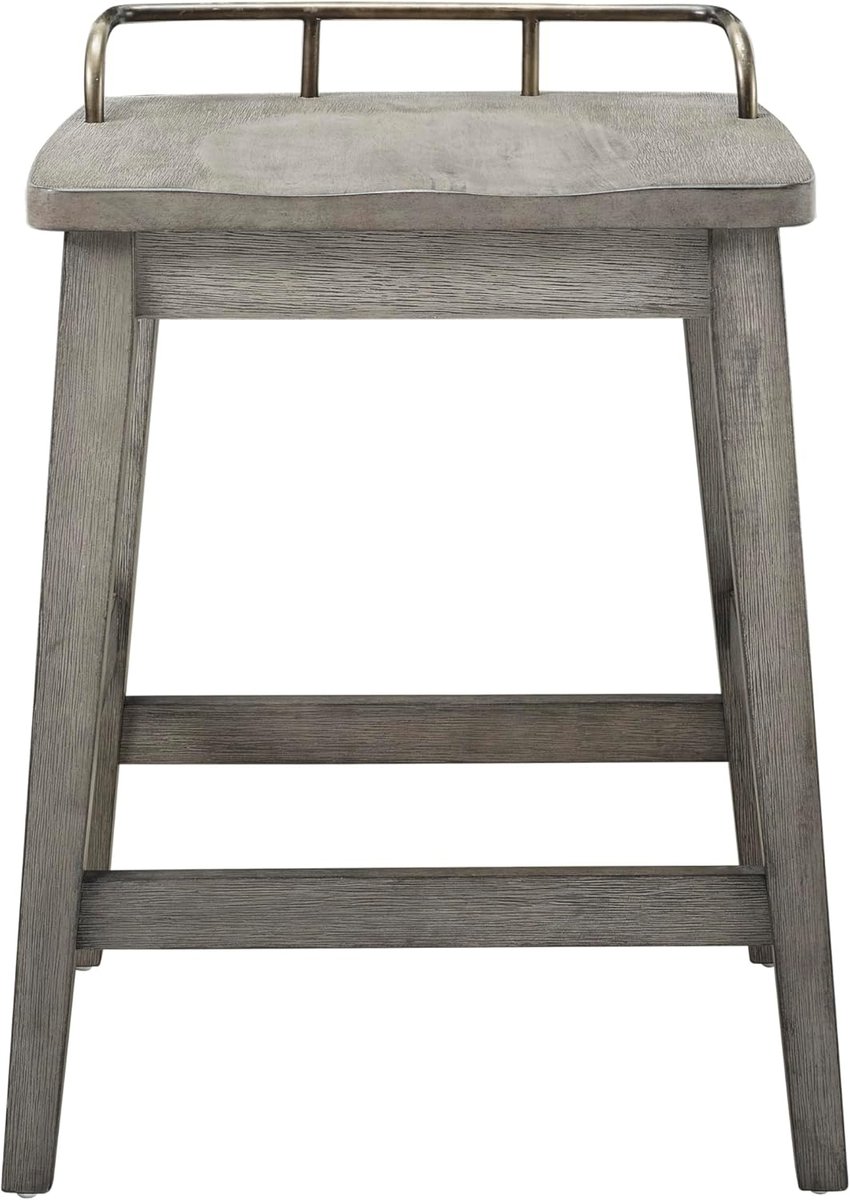 Houten Kruk - Aanrecht Kruk - Eettafel Gebruik - Rustiek Design - 40x48x69 cm - Houtkleur