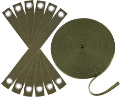 Boompaal Sets - Plantensteunen - Rechte Groei - Voor Twee Bomen - 6 Stuks 40cm - Groen