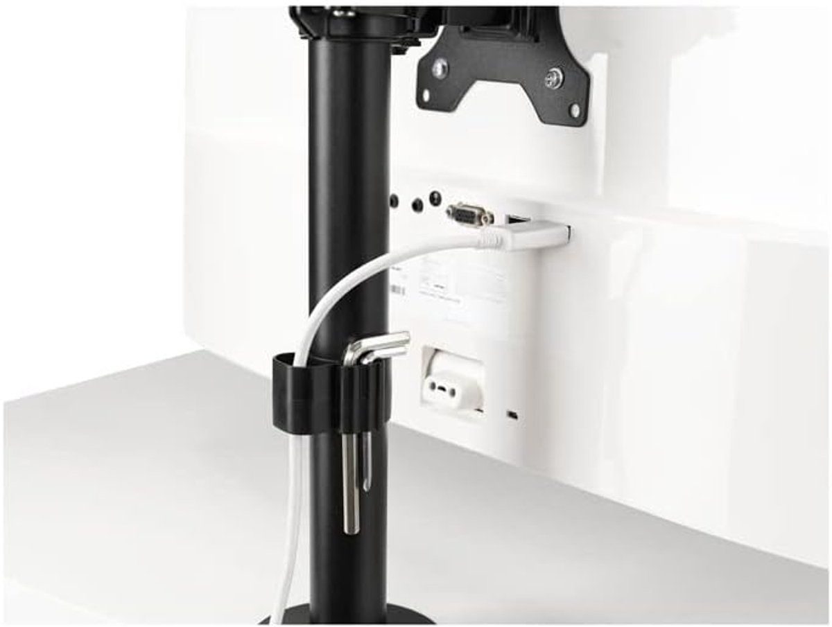 Dubbele Monitor Arm - Verticaal Stapelbaar - Optimaliseer Werkruimte - Ruimtebesparend Ontwerp - Tot 32 Inch - Multi