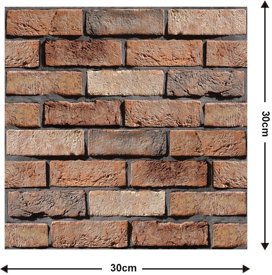 Pack de 40 - Panneaux Muraux 3D - Effet Pierre Auto-Adhésif - 30 × 30 cm Revêtement Mural Cuisine - Carreaux Muraux Auto-Adhésifs - Autocollants Muraux pour Décoration Intérieure - Revêtement Mural Imperméable