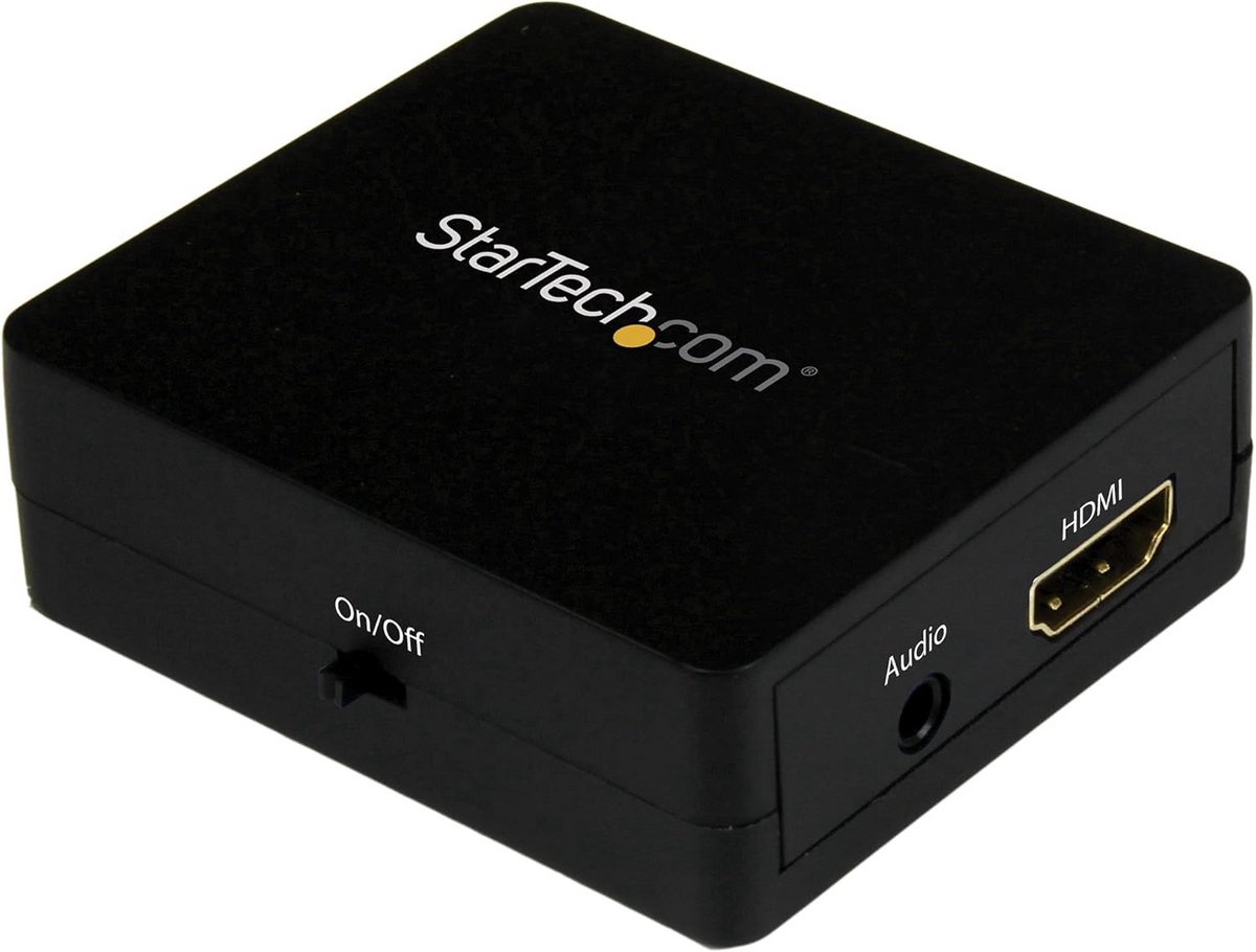Audio Extractor - HDMI Converter - Stereo Geluid - Dubbele Audio Output - 17.5 x 14.2 cm - Zwart