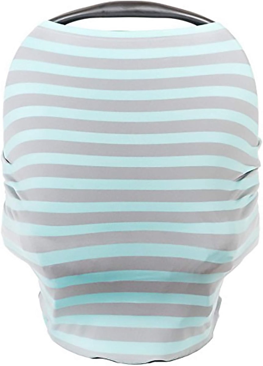 Universele Baby Autostoelhoes - 5-in-1 Draagzak & Voedingsdoek - Ademend & Stretchy - Blauw & Grijs