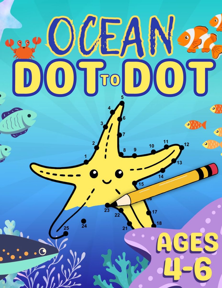 Activiteitenboek Zee - Punt-tot-punt - Kinderen Leren - Zelfcorrigerend - 21x28 cm
