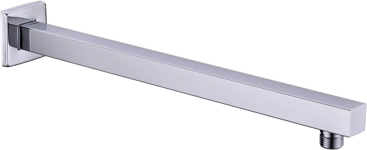 Douchearm met Flens - Verlengstuk Douche Wandpijp - Regendouche Installeren - Roestvrij Staal - 16 inch - Chroom