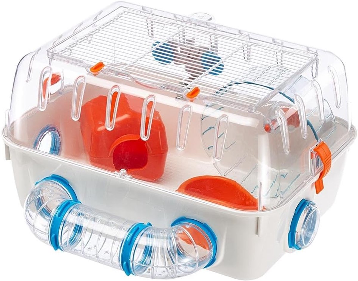 SNJY® Hamsterkooi - Rattenkooi - Frettenkooi - 29,5L x 40,5B x 22,5H centimeter - Wit