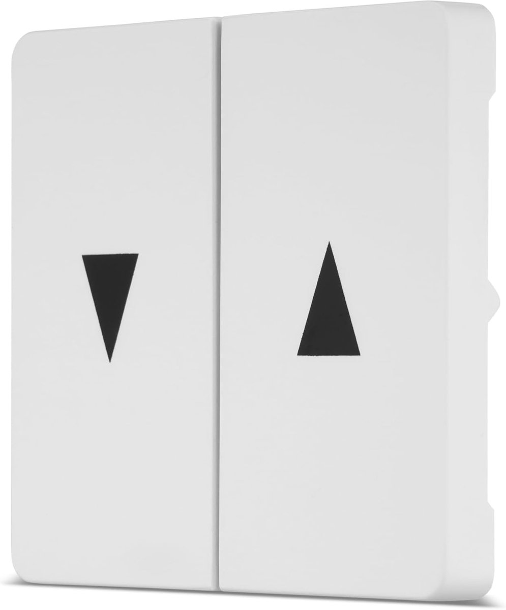 Witte Afdekplaat voor Enkelvoudige Jaloezieschakelaar of Buisrolschakelaar - Nova Serie Design