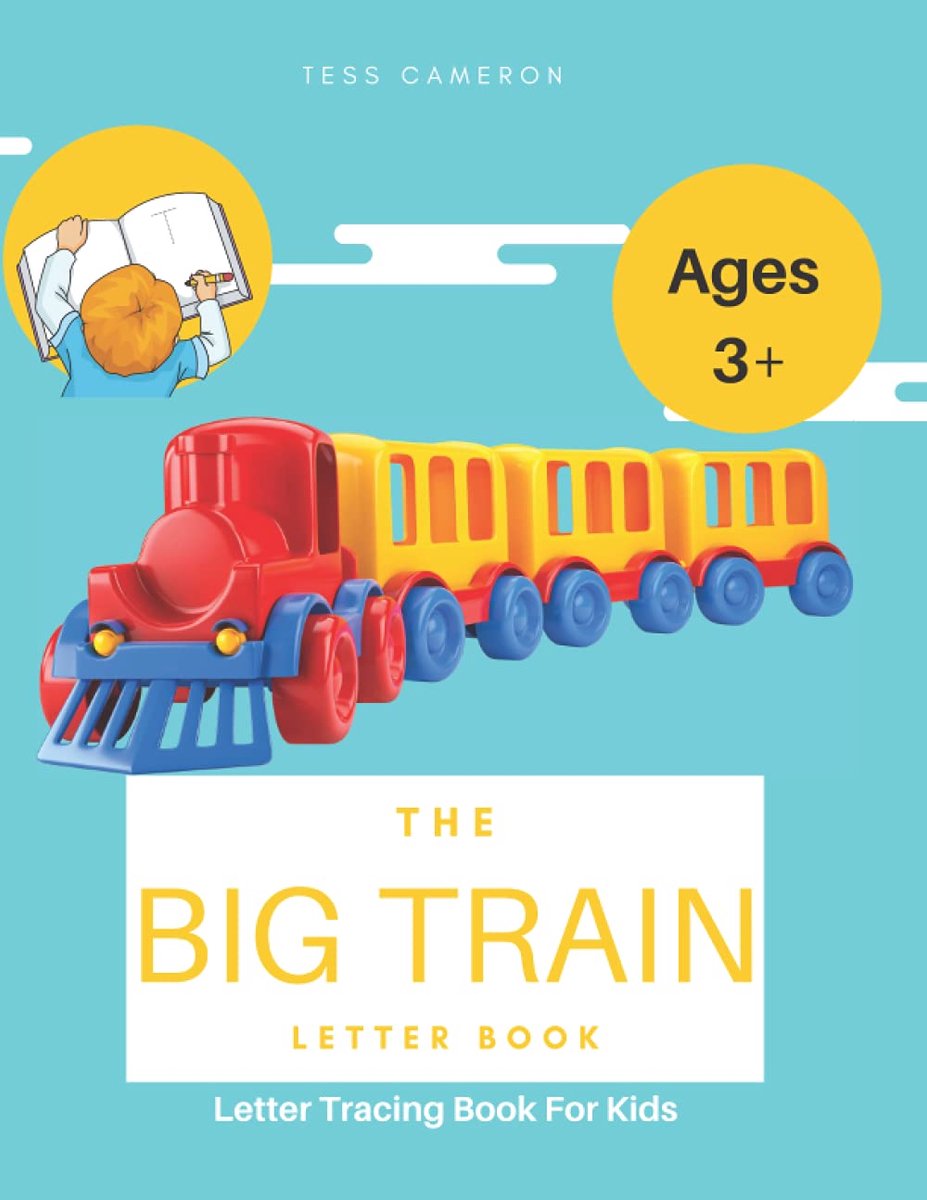 Leer- en Schrijfboek Alfabet voor Kinderen met Trein Thema