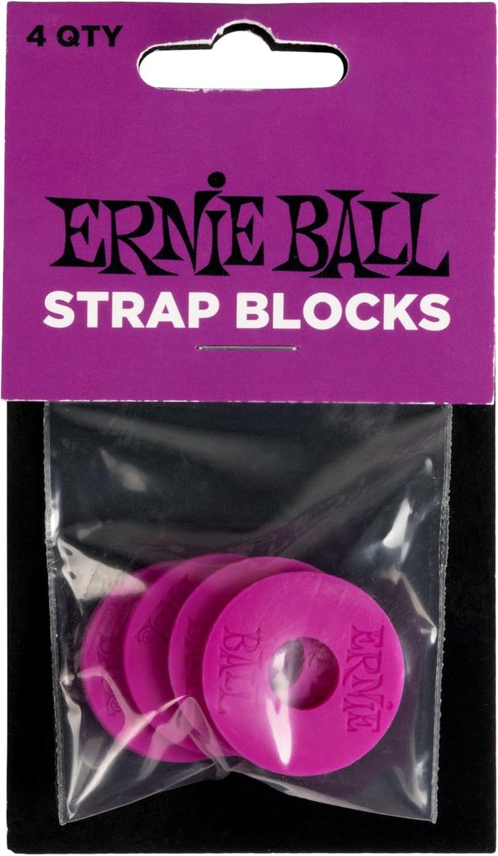 Set van 4 Universele Gitaarband Blokken - Rubberen Riem Bevestiging voor Veilige Grip