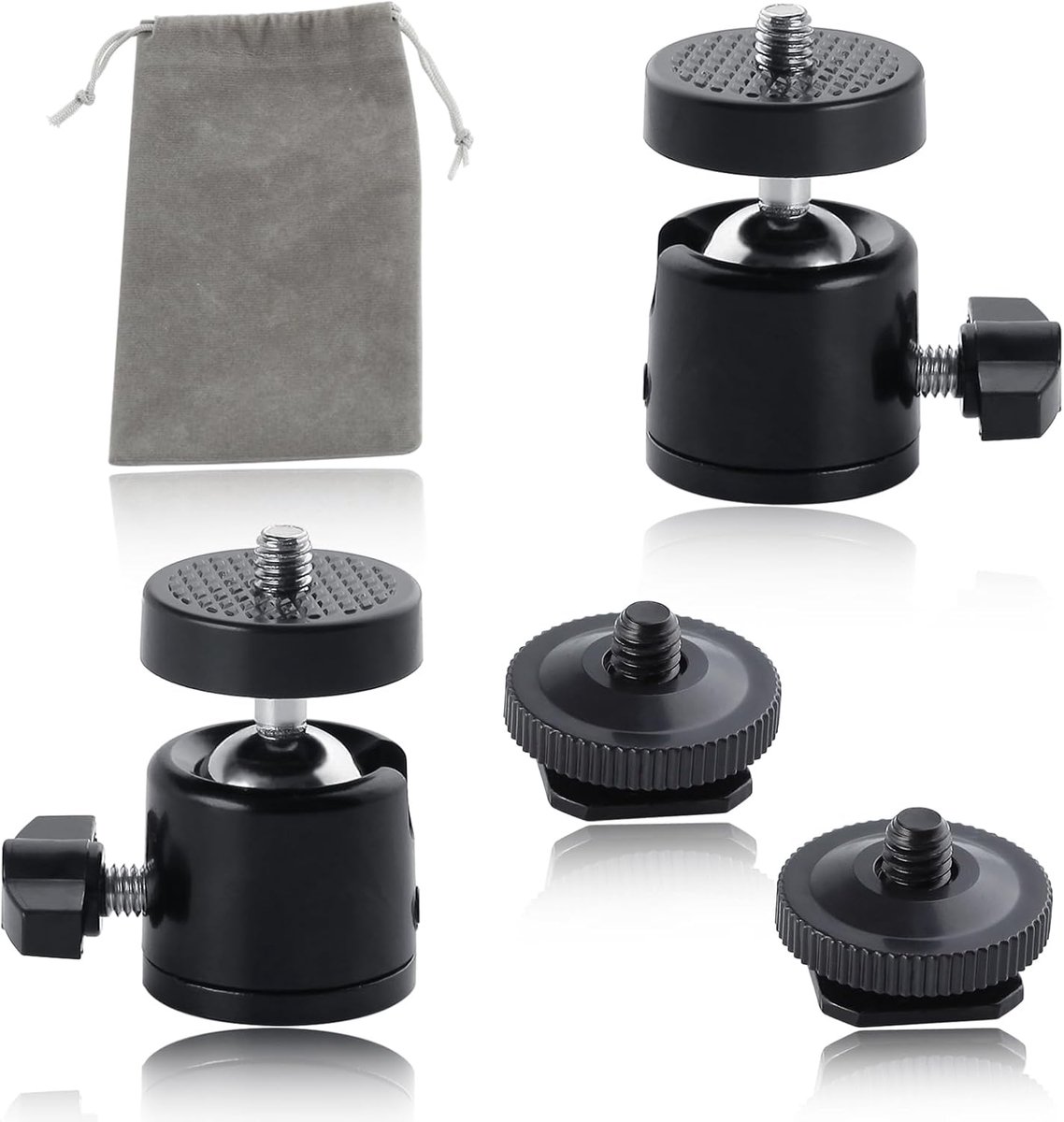 Camera Balhoofd - Draaibare Mount - Stabiele Opnames - 360 Graden Rotatie - Compact Formaat
