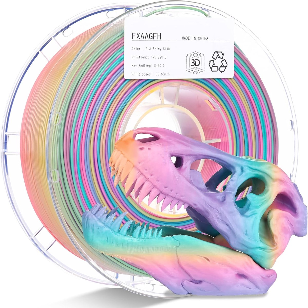 PLA 3D Printer Filament 1.75mm Regenboogkleur - 1kg Spoel