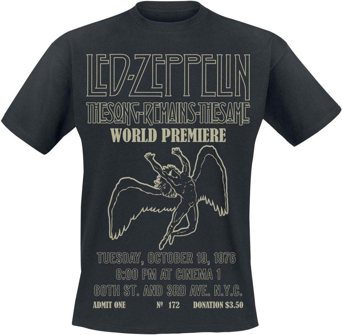 Band T-Shirt - Muziek Shirt - Casual Kleding - Officiële Licentie - 24 x 22 x 2 cm - Zwart