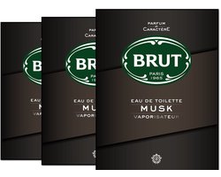 Brut Musk - Eau de Toilette Spray - 3 x 100 ml Voordeelverpakking
