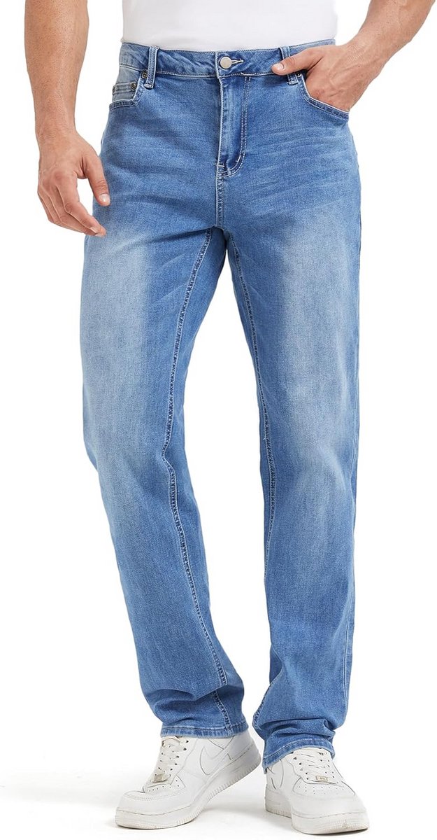 Extra Lange Slim Fit Jeans voor Heren met Stretch - Comfortabele Lange Jeansbroek