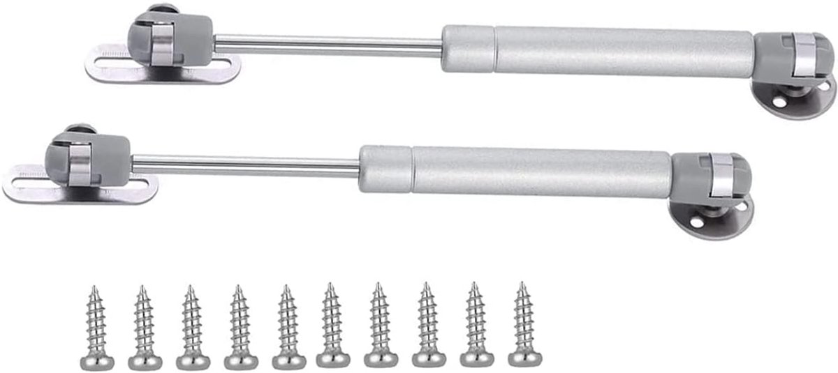 2 Stuks Gasveer voor Keukenkast Deuren - 200N Veerondersteuning voor Klepdeuren en Ophangkasten - 30cm