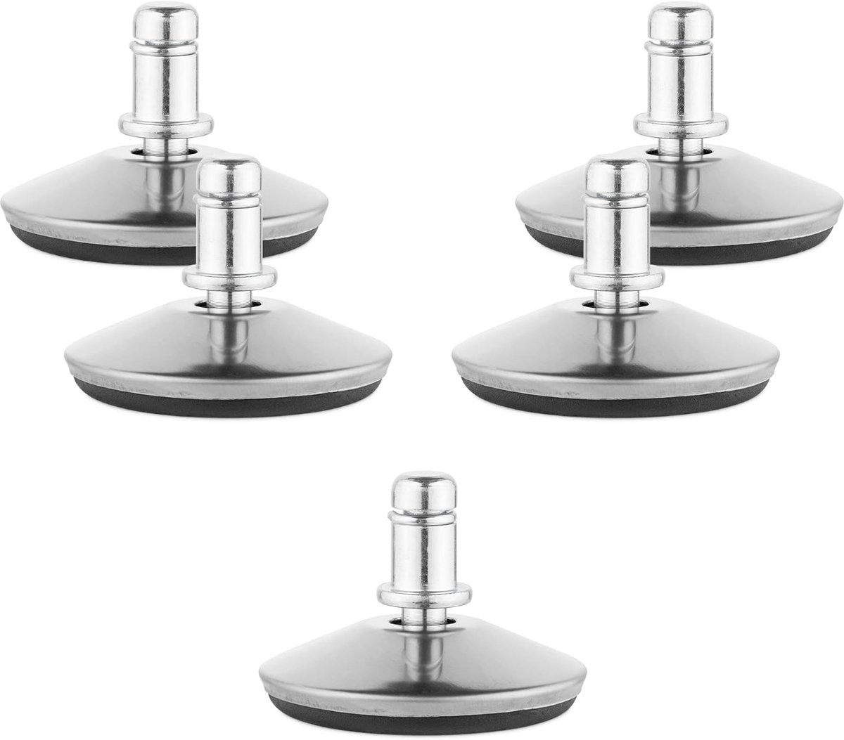 Set van 5 bureaustoel glijders - 11 mm - Vervang wielen voor stabiliteit - Bescherming voor harde vloeren