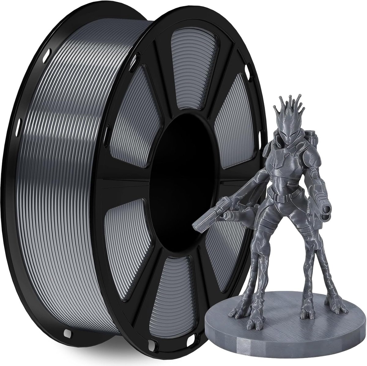 3D Printer Filament - PLA Materiaal - Modelleren Printen - Nauwkeurige Diameter - 175 mm - Zilver