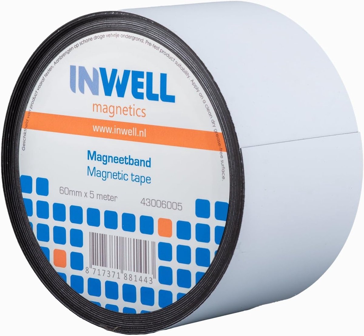 Sterke Magnetische Tape Rol 60 mm Breed 5 Meter Lang