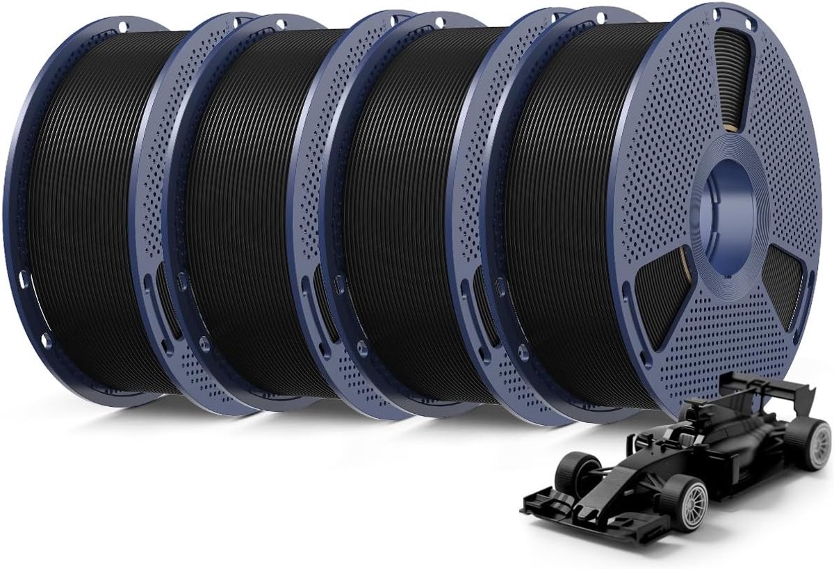 4KG PLA+ 2.0 Filament Bundel 1.75mm - Verbeterd Sterk 3D Printer Materiaal - 4 Kleuren