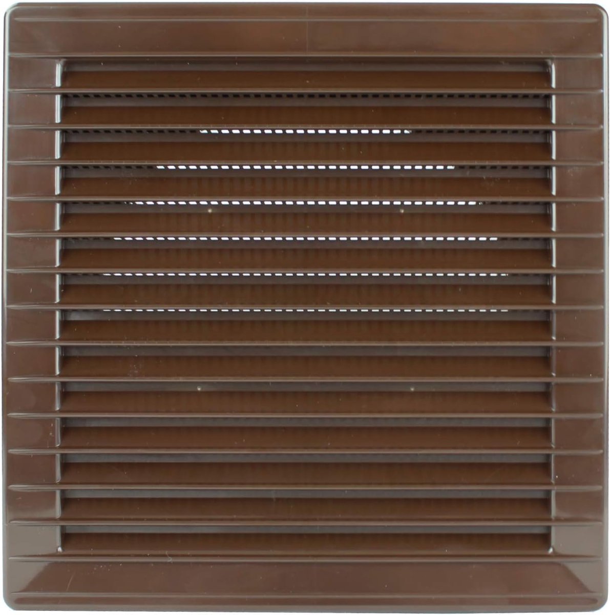 Rond Ventilatie Rooster Ø 100 mm Bruin met Insectenhor - ABS Ontluchting Afvoer- en Toevoerlucht
