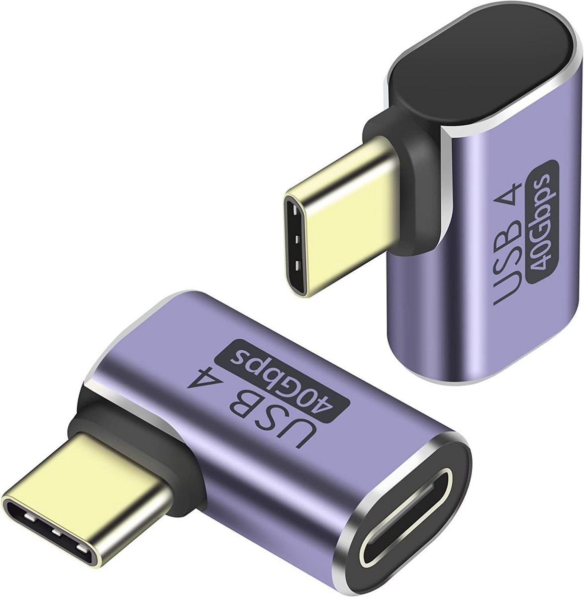 USB 4 Adapter Hoekstuk 90 Graden USB-C M/V 40 Gbit/s & 100W Opladen
