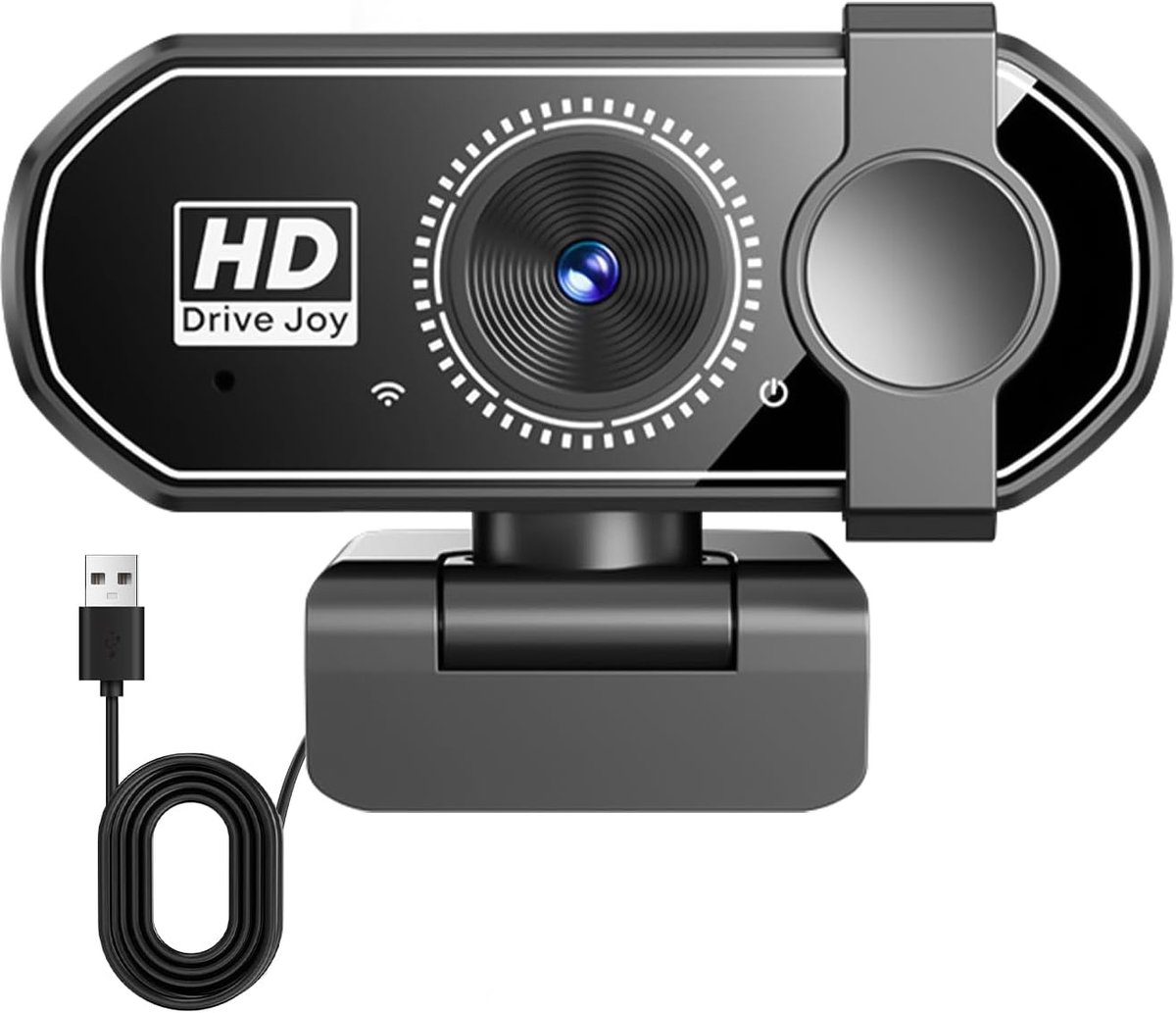 Full HD 1080p Webcam met Microfoon, Autofocus en 120 Graden Kijkhoek