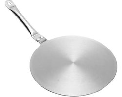 Plaque adaptatrice à induction en acier inoxydable - 24 cm - résistante à la chaleur - argent - convient pour tajine et cafetière