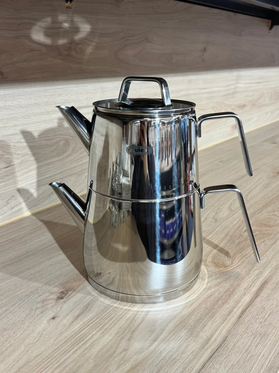 Mulex - Theepot - Metaalserie - Met metalen handvat - Zilver - 1L en 2L inhoud
